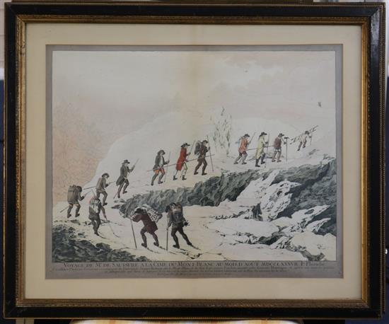 Chr. de Mechel publ. Voyages de Mr de Saussure à la Cime du Mont-Blanc 15 x 19in.